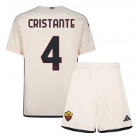 Dres AS Roma Bryan Cristante #4 Preč pre deti 2023-24 Krátky Rukáv (+ trenírky)